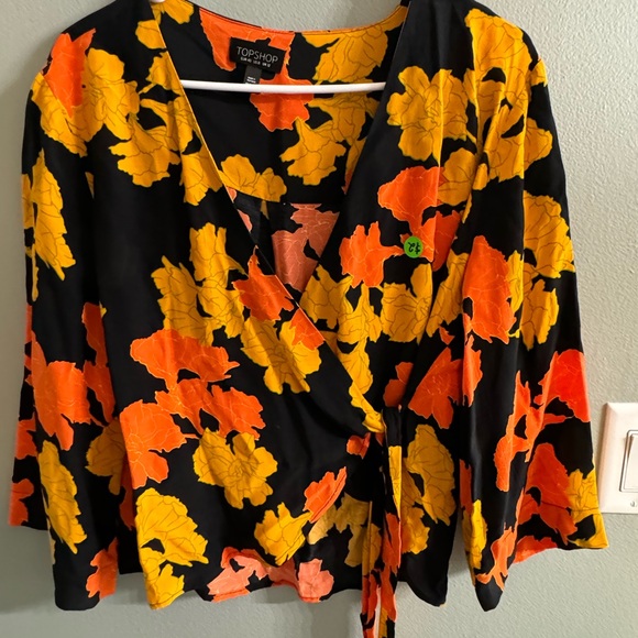Top Shop Floral Blouse size 8 like new - Picture 8 of 11